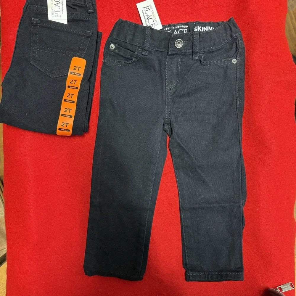 Lot Of 3 Pairs Toddler Boys 2T Skinny Black Jeans A Children's Place New